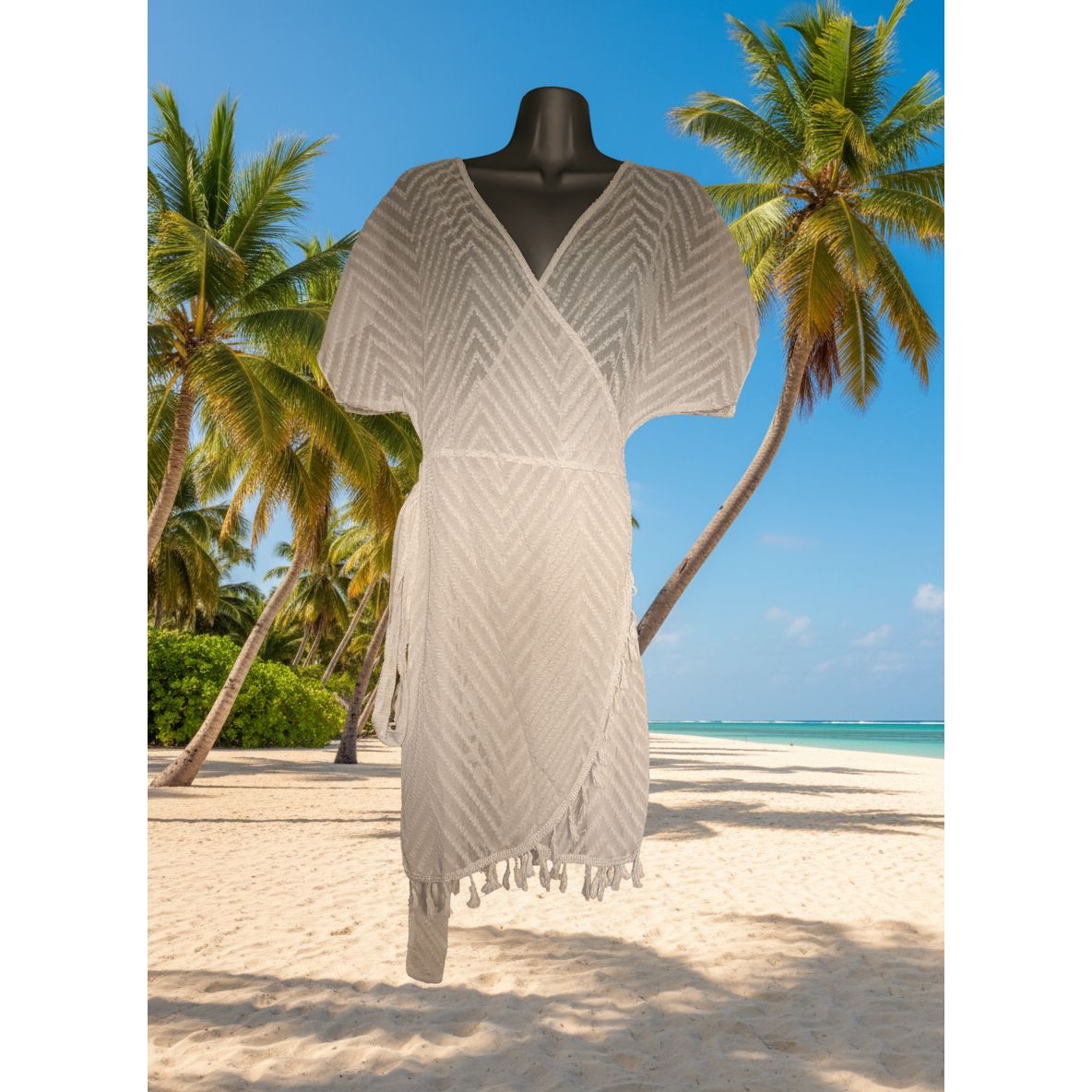 White knitted dress on a mannequin