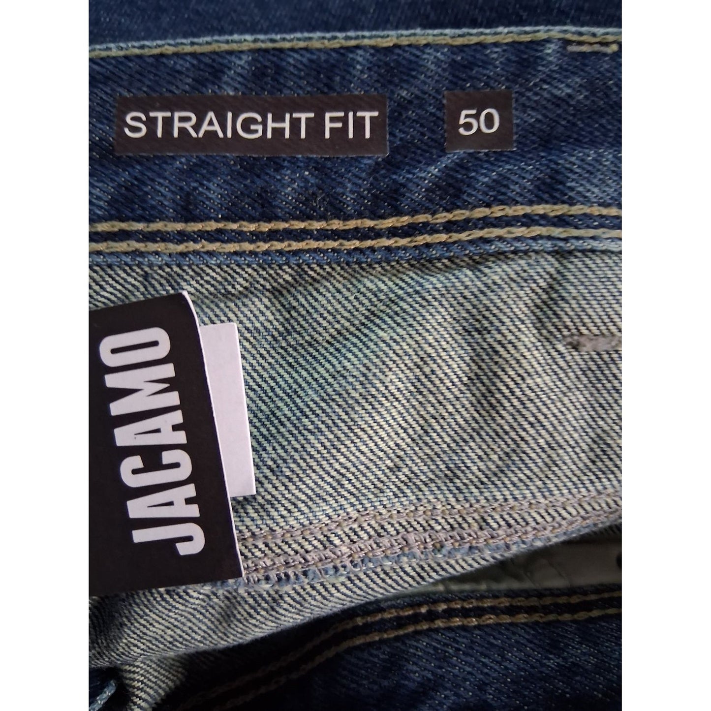 Jacamo Mens Rigid Jeans Mid Wash 50S