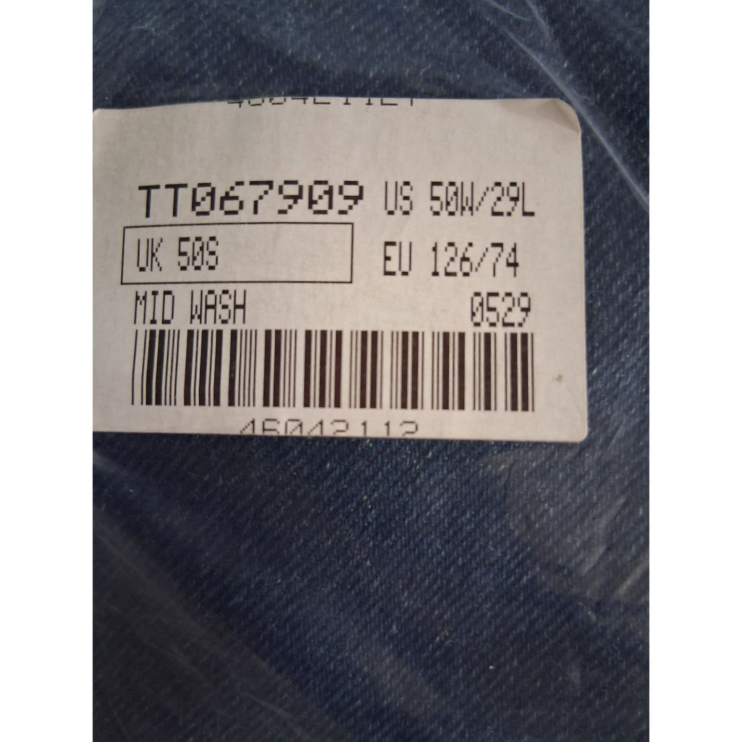 Jacamo Mens Rigid Jeans Mid Wash 50S