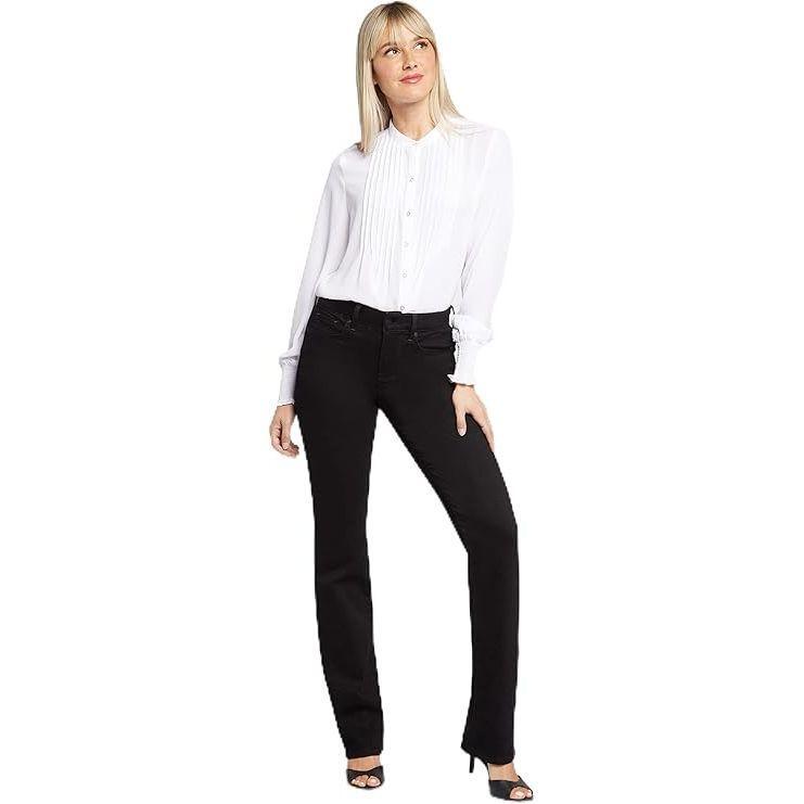 NYDJ Women's Barbara Bootcut Jeans Stretch Denim Black