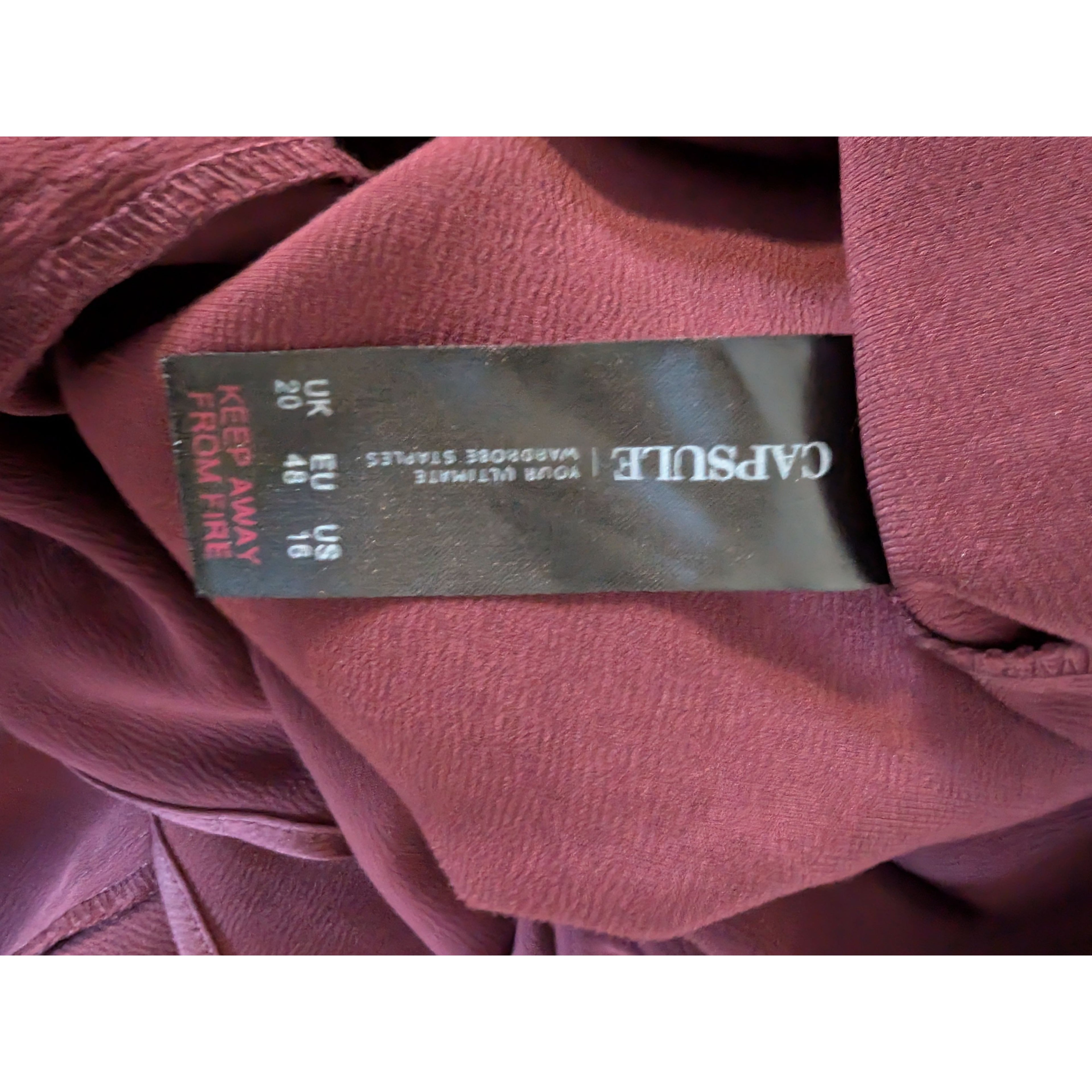 Capsule Burgundy Skirt UK20