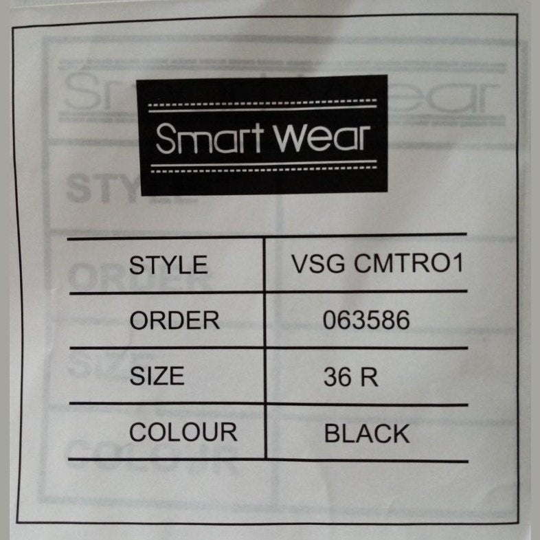 Mens Office/Driver/Smart Trousers CMTR01 - Black