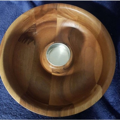 walnut tea light bowl