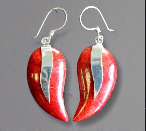 925 Silver Coral Earrings