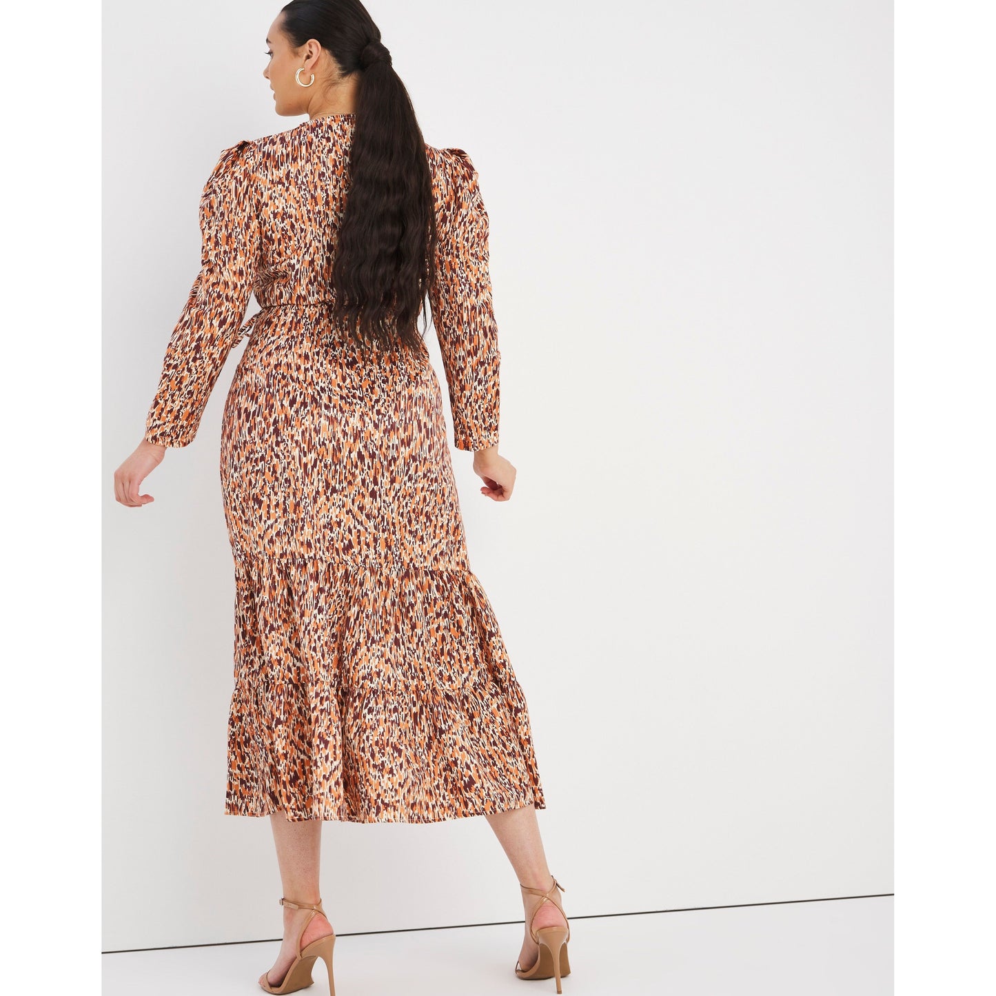 Little Mistress Maxi Dress Animal Print UK24