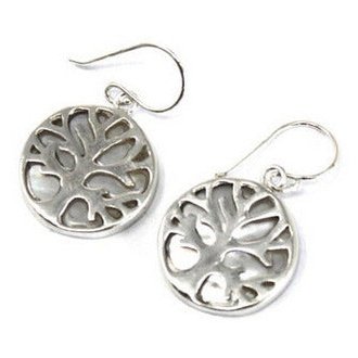 Tree of Life Silver Earrings 15mm