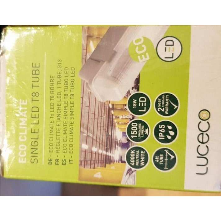 LUCECO ECO CLIMATE T8 SINGLE 2FT/4FT LED WEATHERPROOF BATTEN