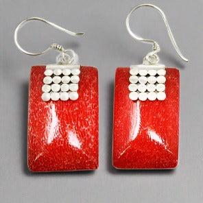 925 Silver Coral Earrings