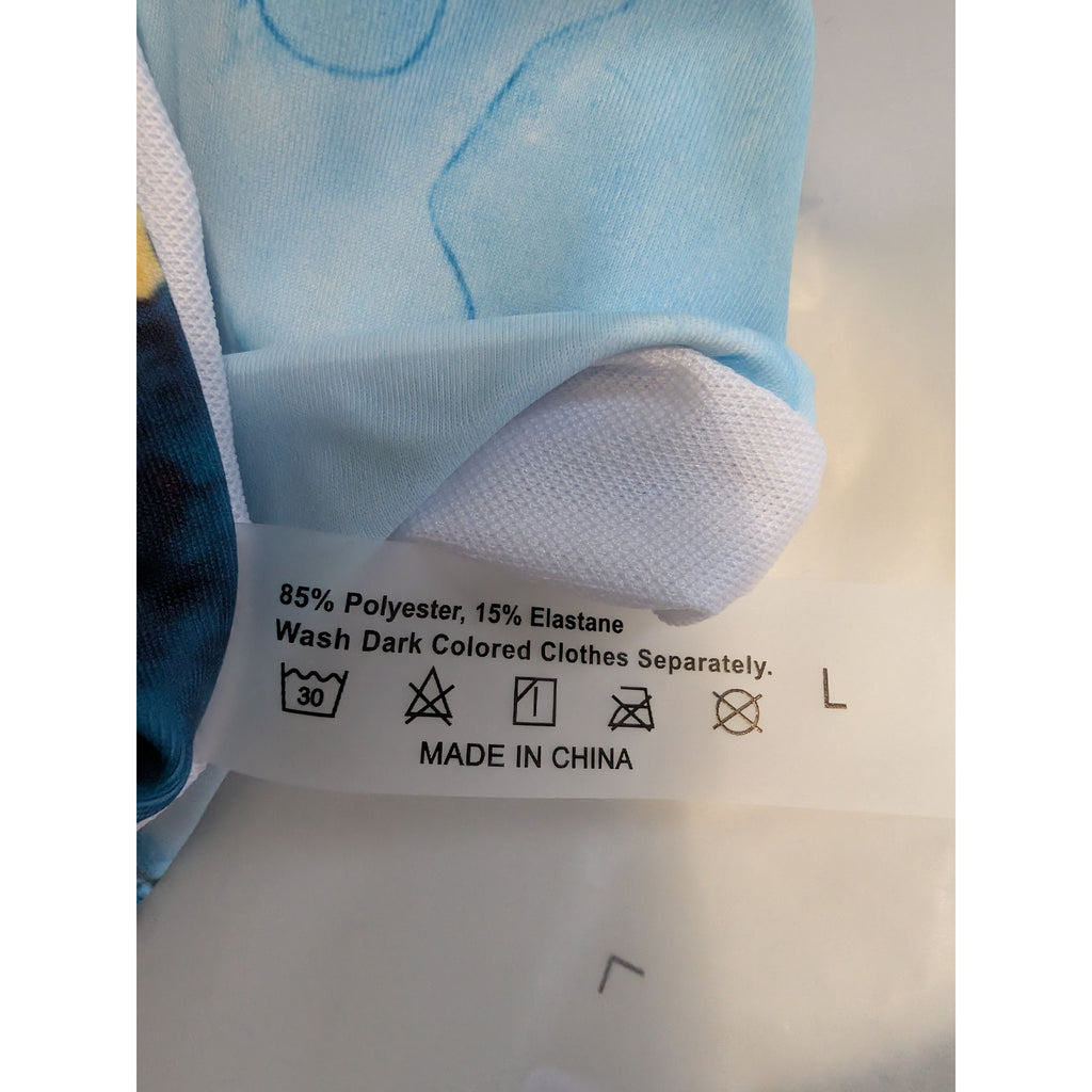 Blue Patterned Bikini Large