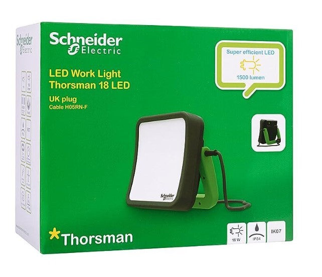 Schneider Electric IMT33097 Thorsman 18W LED - worklight UK plug 240V - hightectrading.com