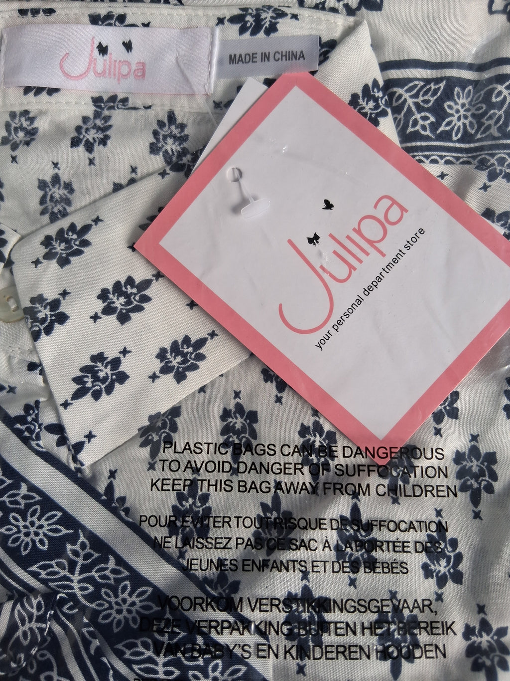 Julipa Border Hem Tunic Shirt UK10