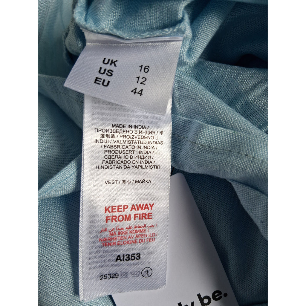 Ladies Simply Be Baby Blue Strap Cami Top