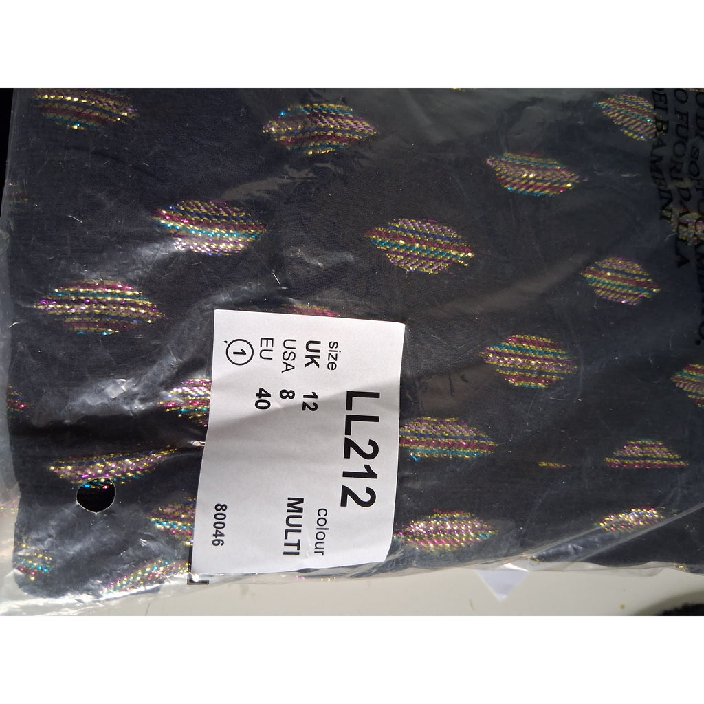 Jo by Joanna Hope Multi Foil Tie Neck Dress UK12