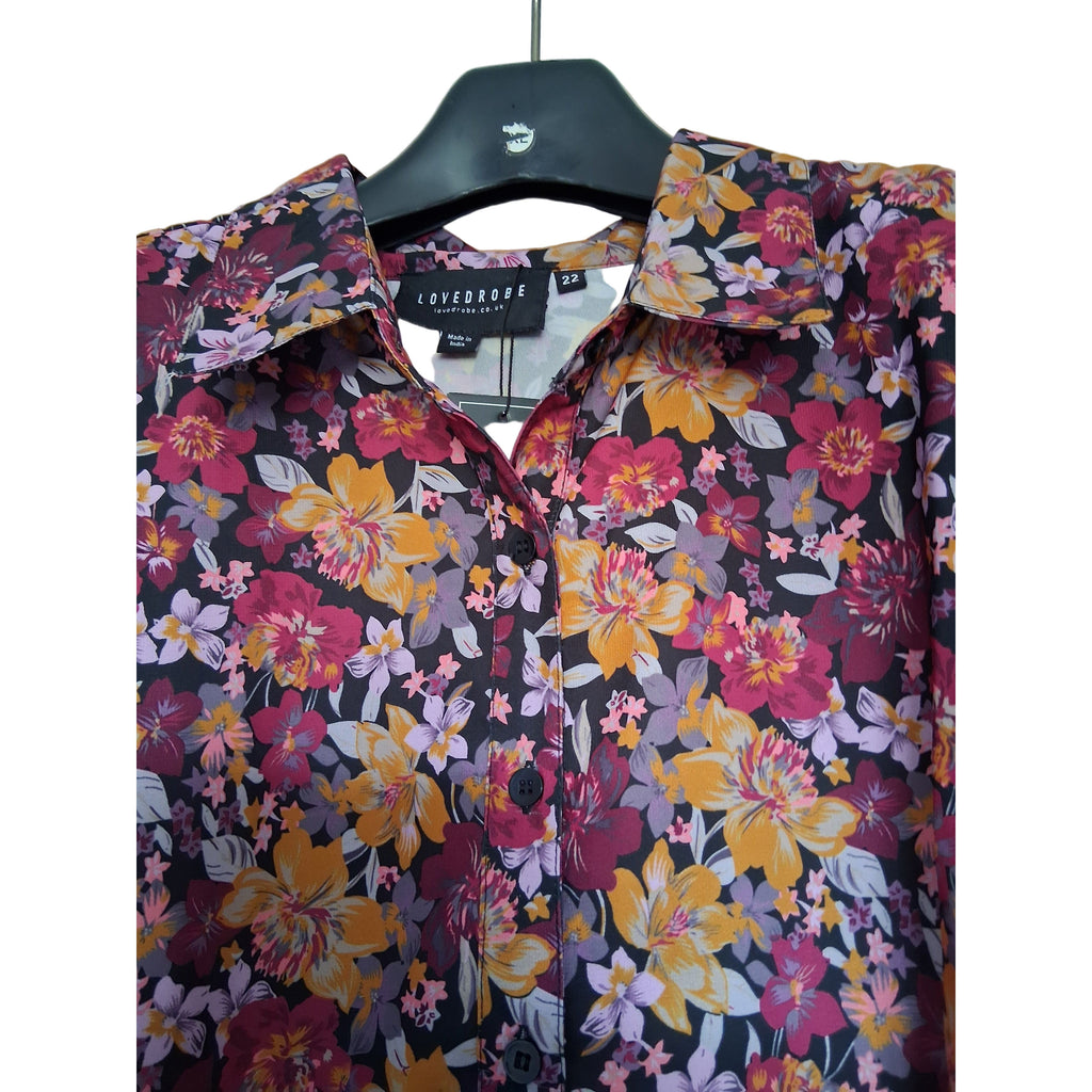 Lovedrobe Print Flip Hem Midi Dress UK 22