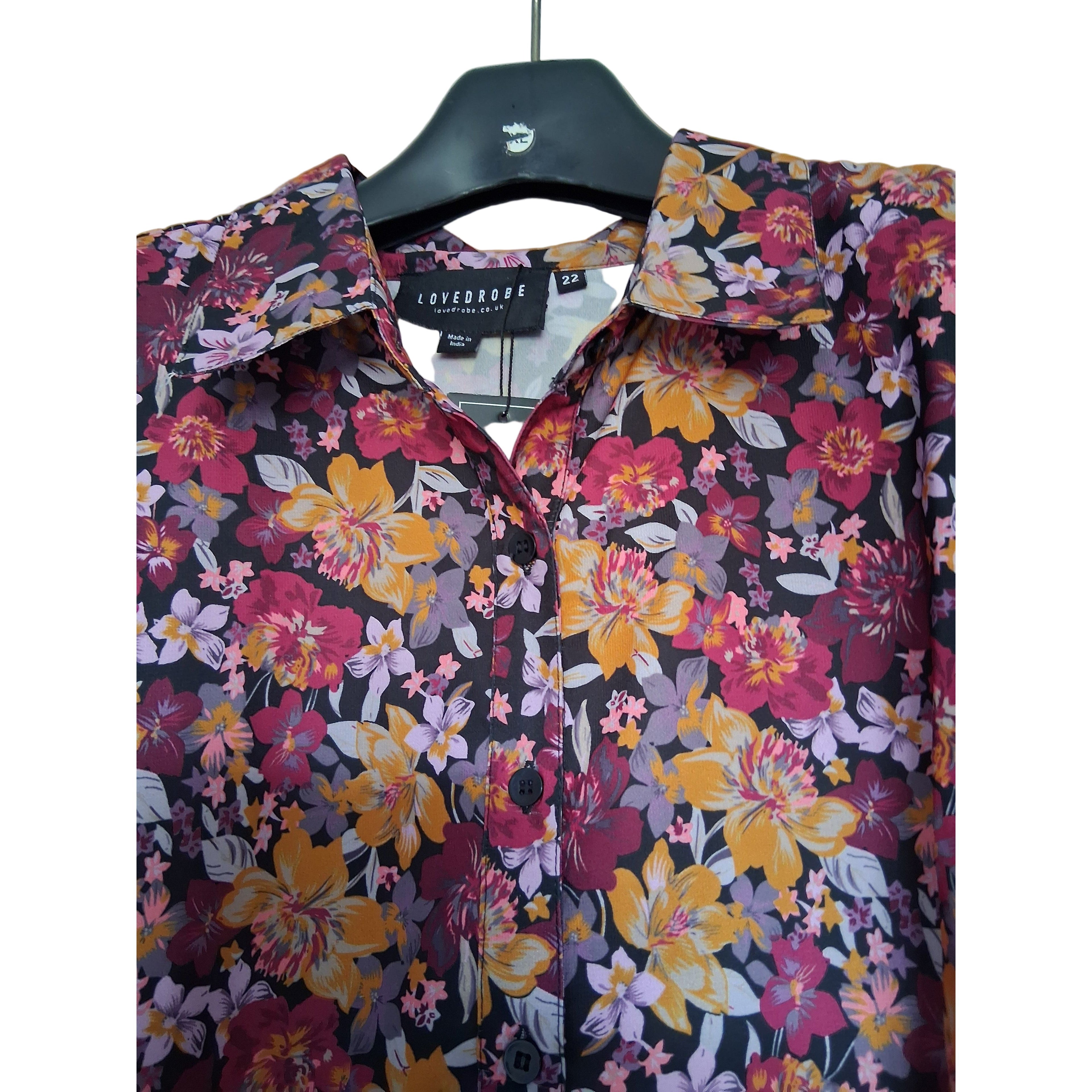 Lovedrobe Print Flip Hem Midi Dress UK 22