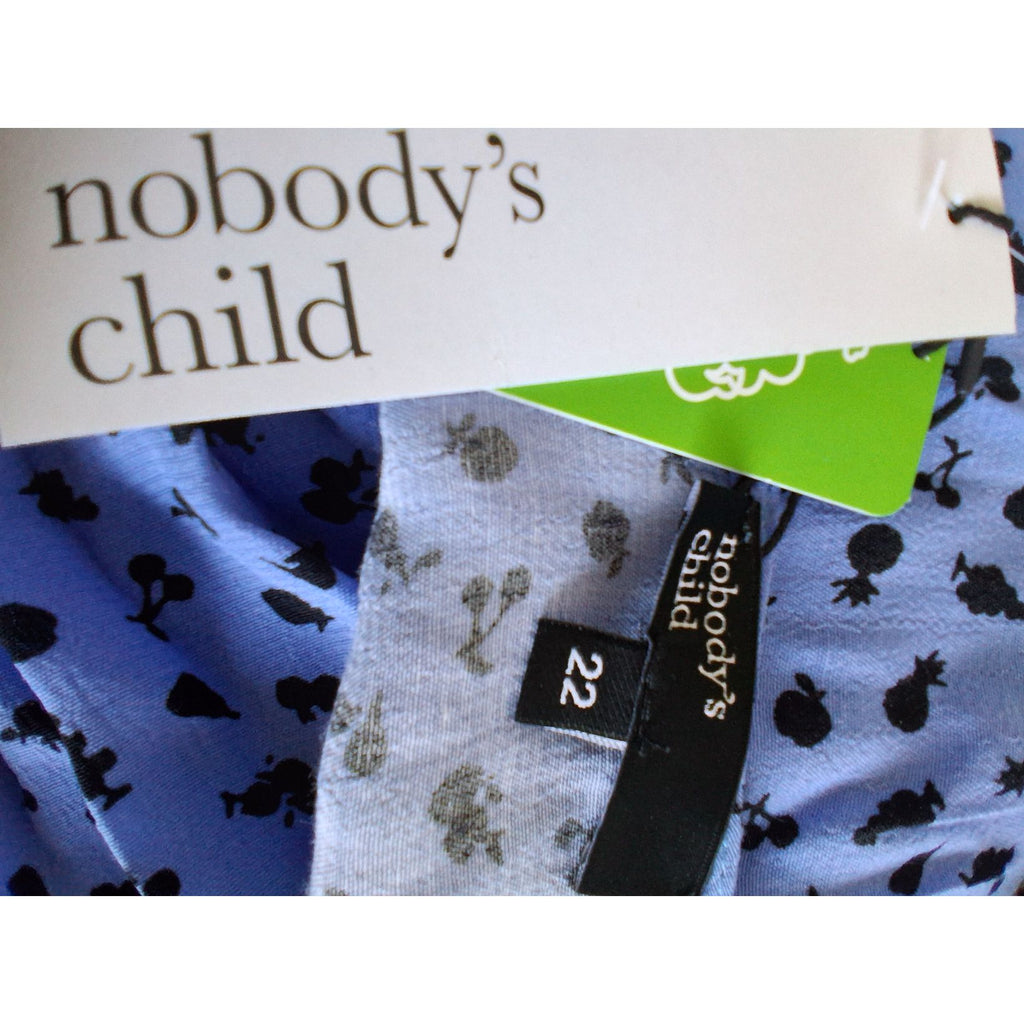 Nobodys Child Hattie Fruit Blue Curve Riley Midi Dress UK22