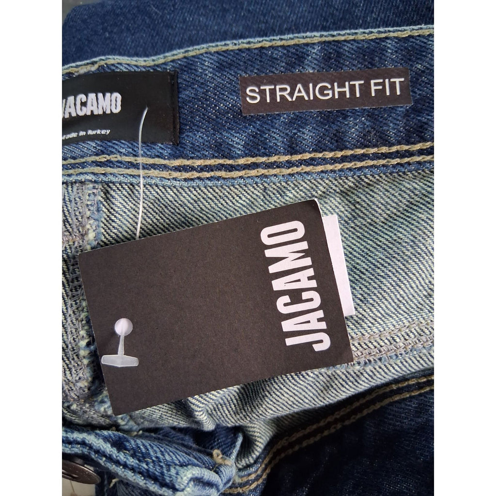 Jacamo Mens Rigid Jeans Mid Wash 50S