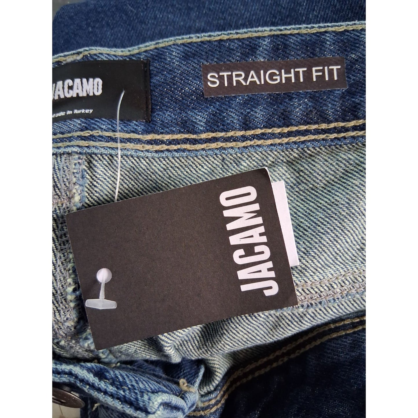 Jacamo Mens Rigid Jeans Mid Wash 50S