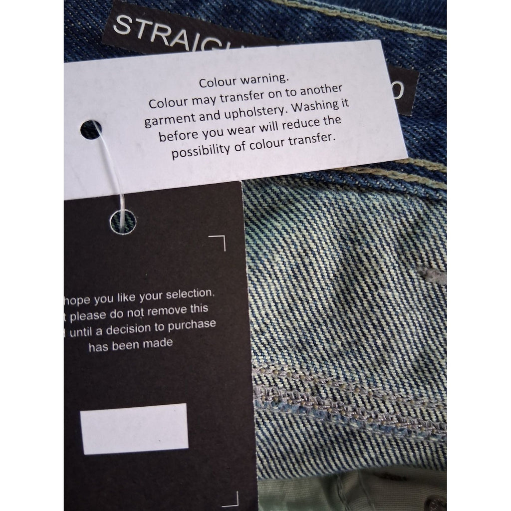 Jacamo Mens Rigid Jeans Mid Wash 50S