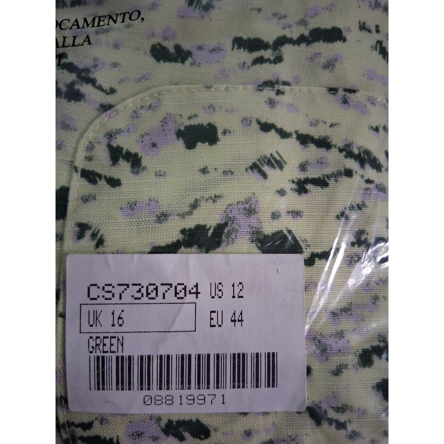 Whistles Painterly Marks Button Midi Dress UK16