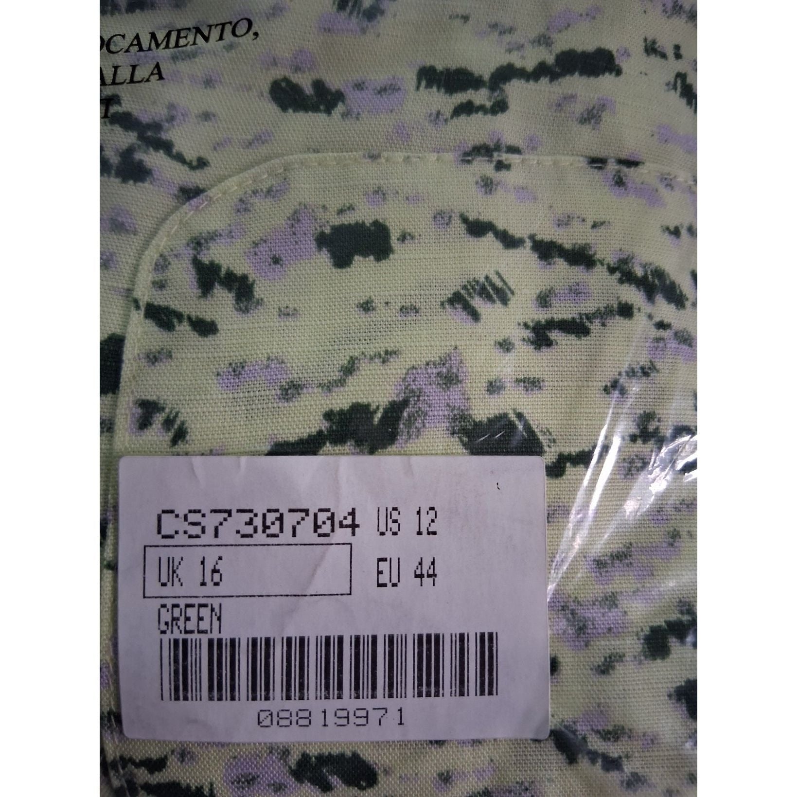 Whistles Painterly Marks Button Midi Dress UK16