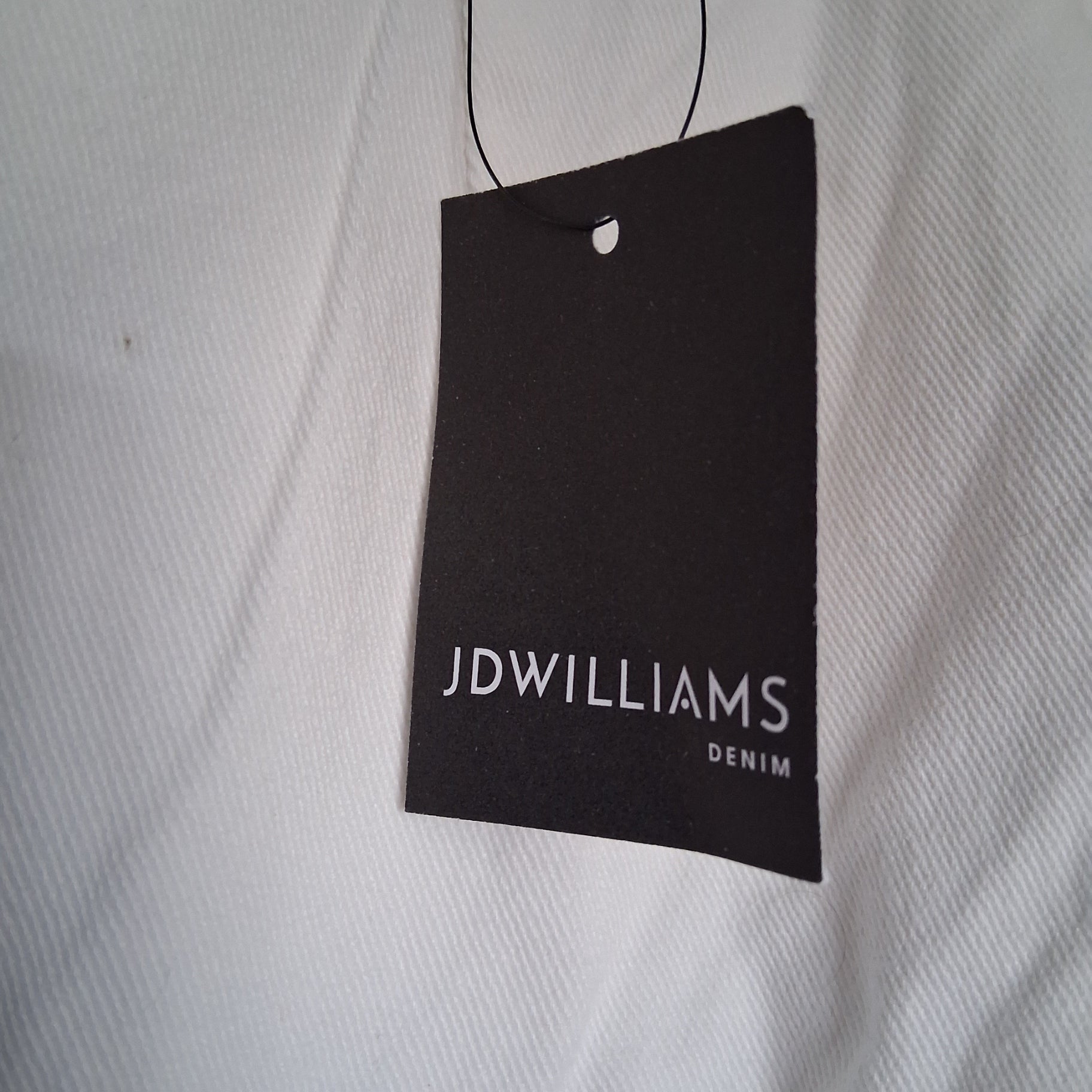 JD Williams Warm White Denim Skirt UK26