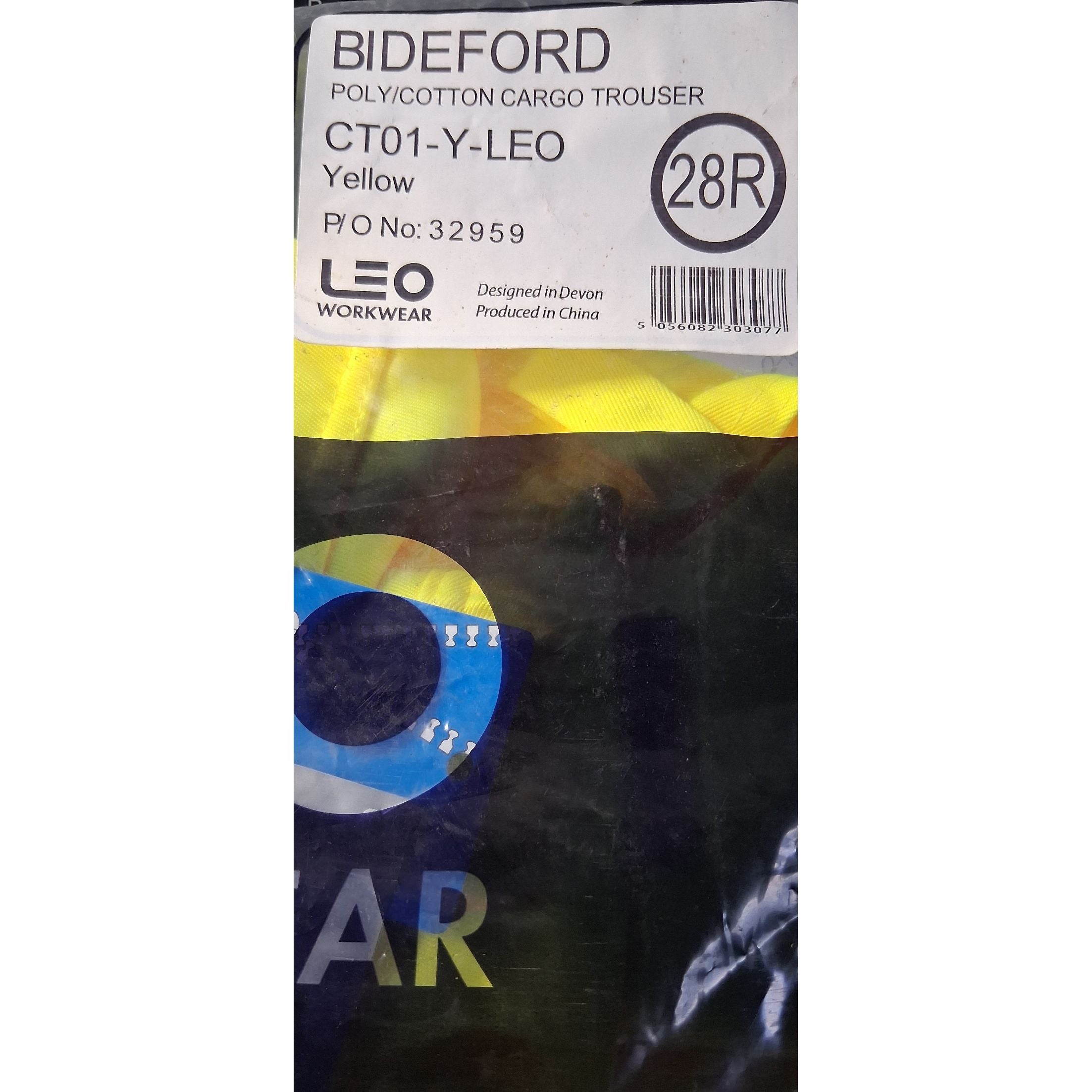 Hi Vis Cargo Trousers Leo Bideford CT01 28R