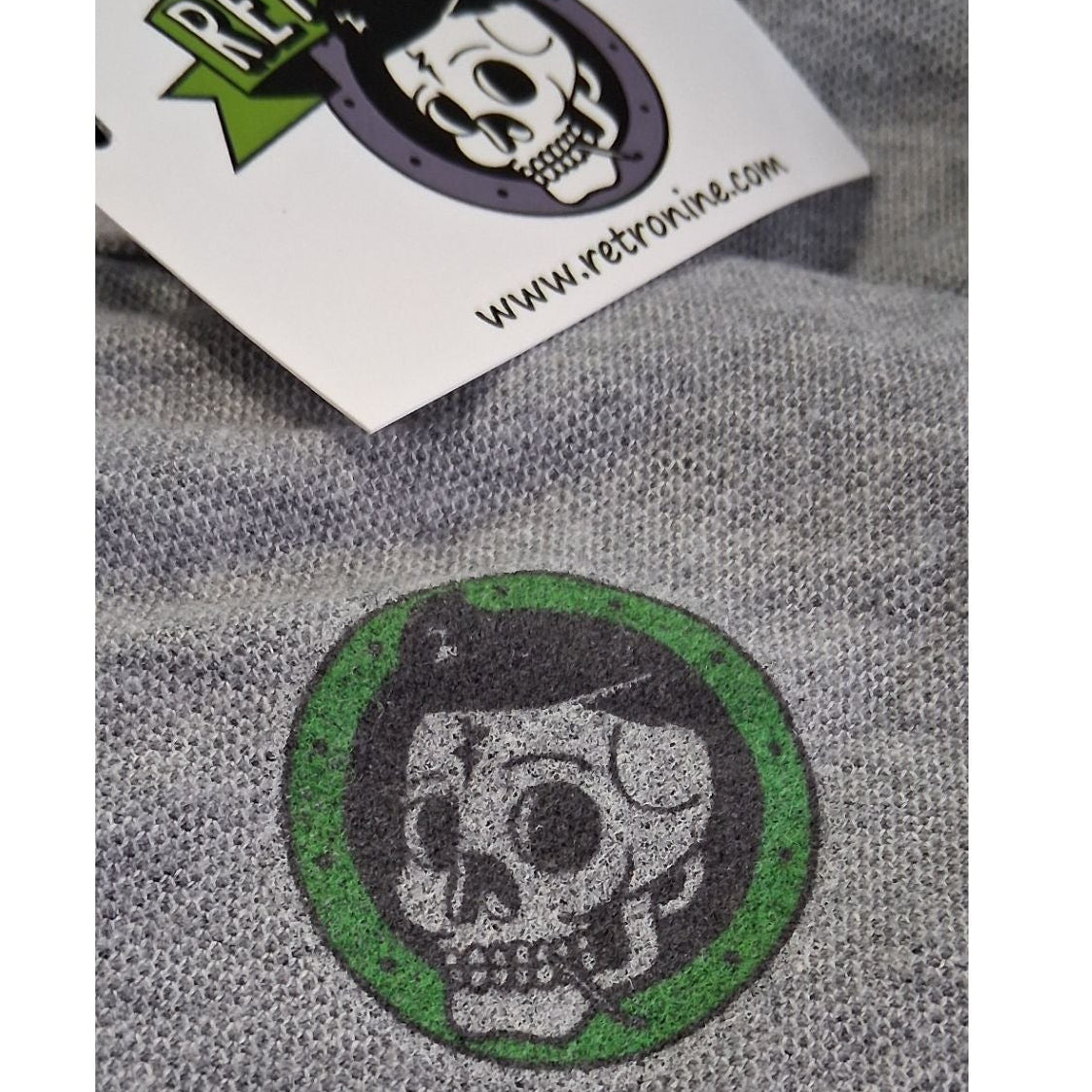 Retronine Ladies Grey Polo Shirt Medium