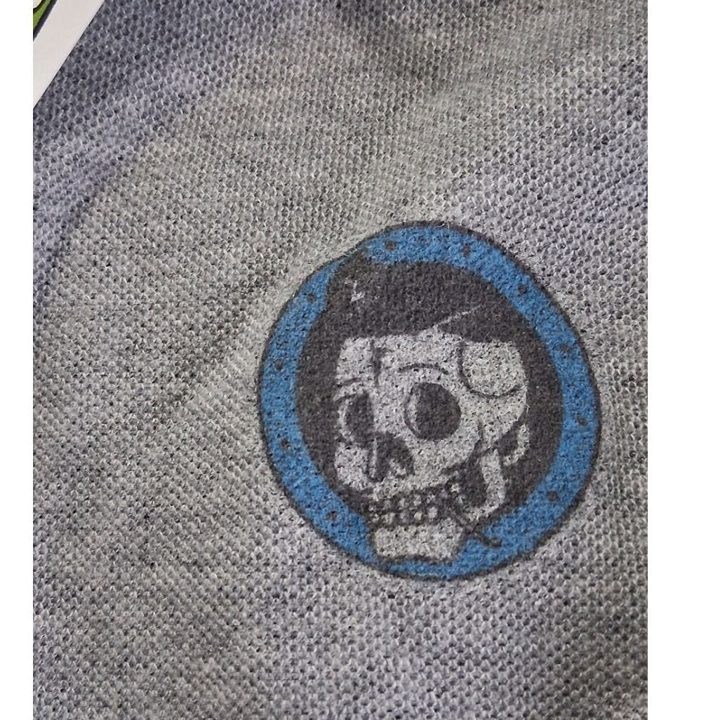 Retronine Ladies Grey Polo Shirt Medium