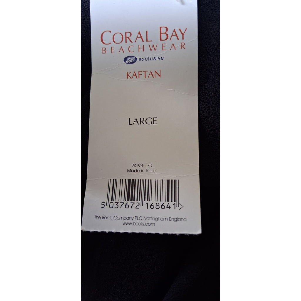 Coral Bay Black Beach Kaftan Large