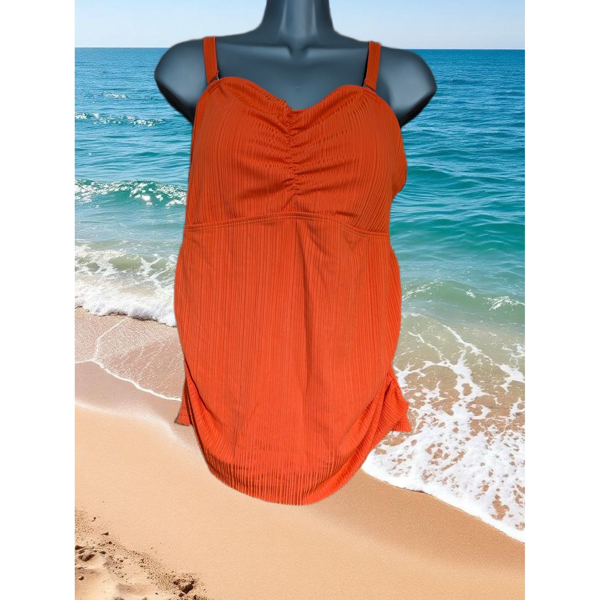 Orange Tankini 1XL