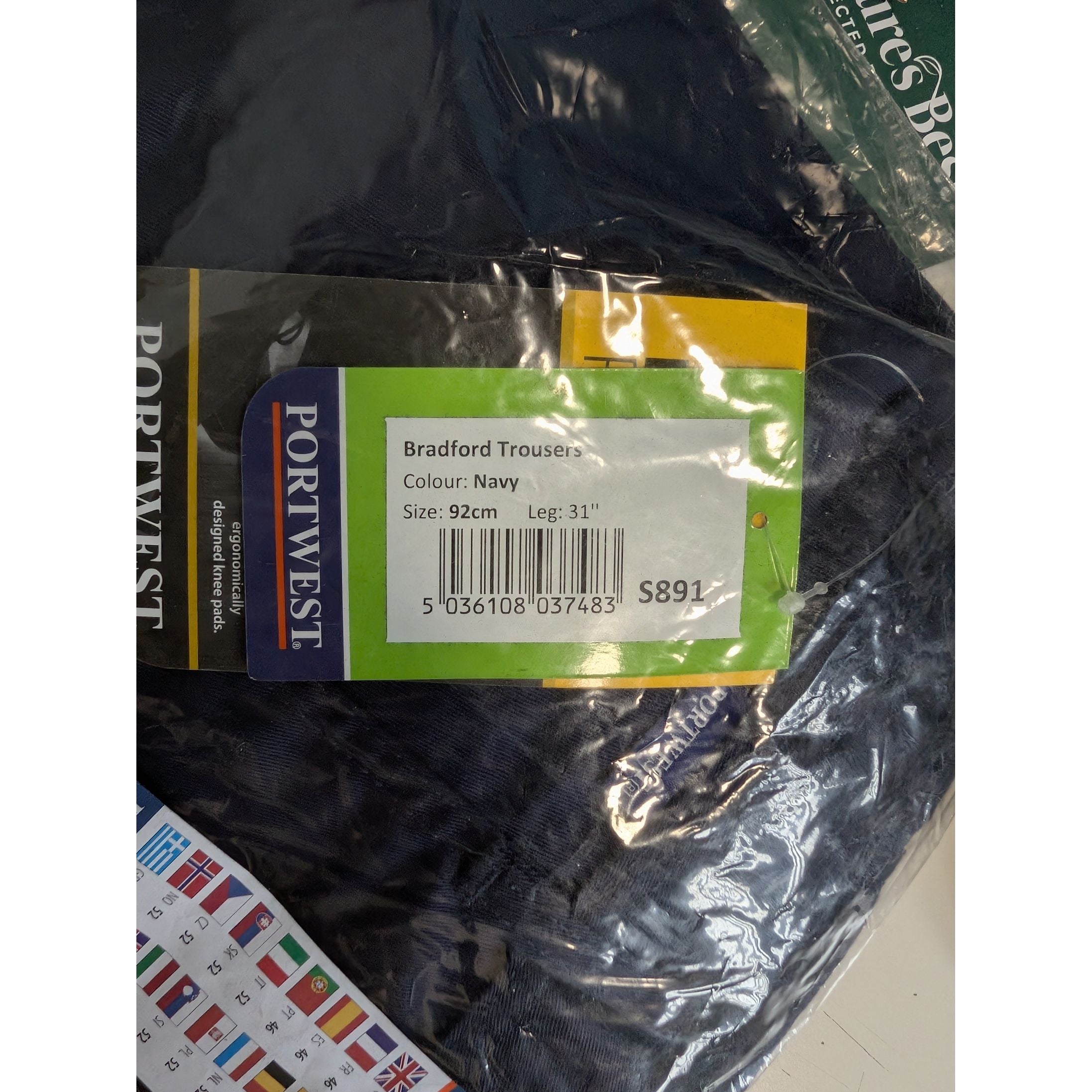 Portwest S891 Bradford Utility Trousers 36 Waist/Regular Leg Length 31 Ins