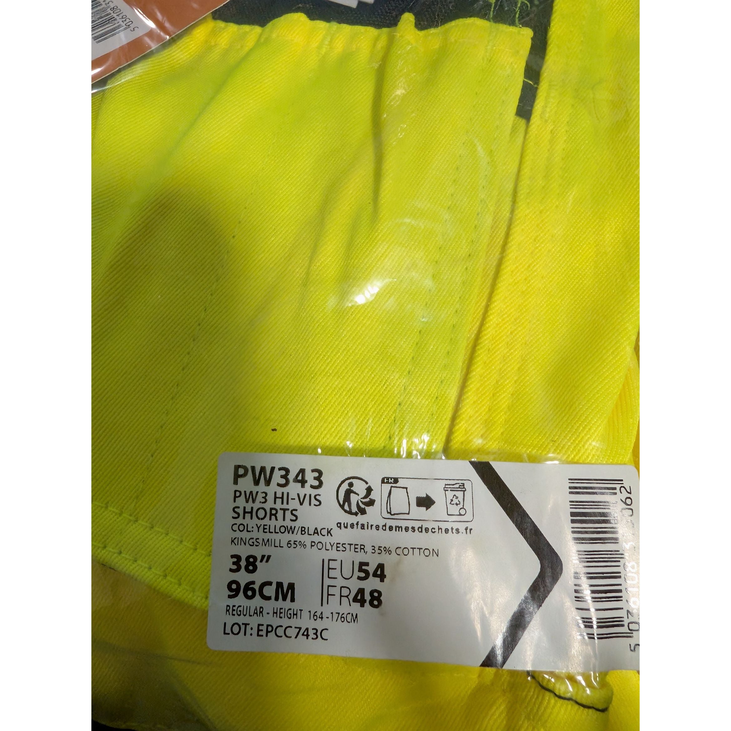 Portwest PW3 Hi-Vis Holster Shorts (PW343) 38 Waist