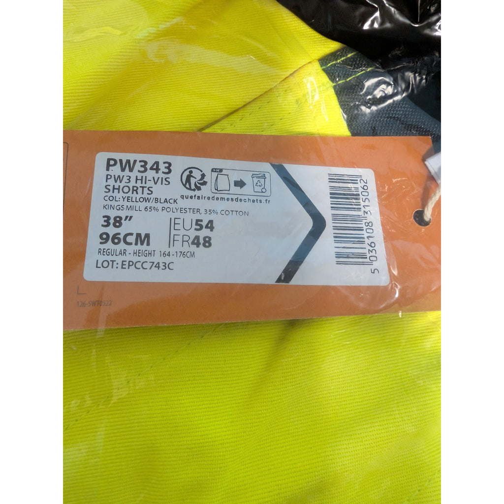 Portwest PW3 Hi-Vis Holster Shorts (PW343) 38 Waist