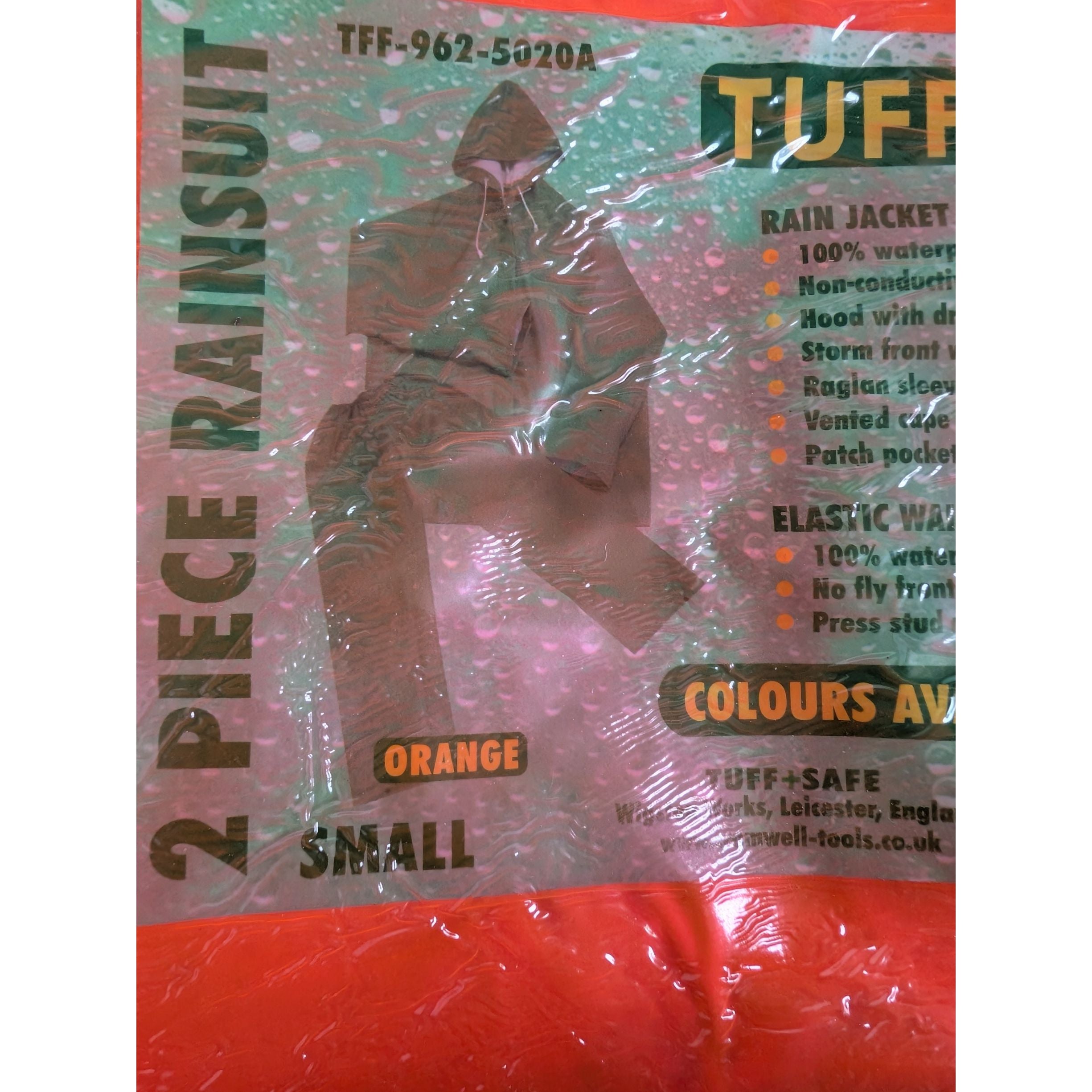 Tuffsafe RAINSUIT ORANGE 2PCE - SMALL