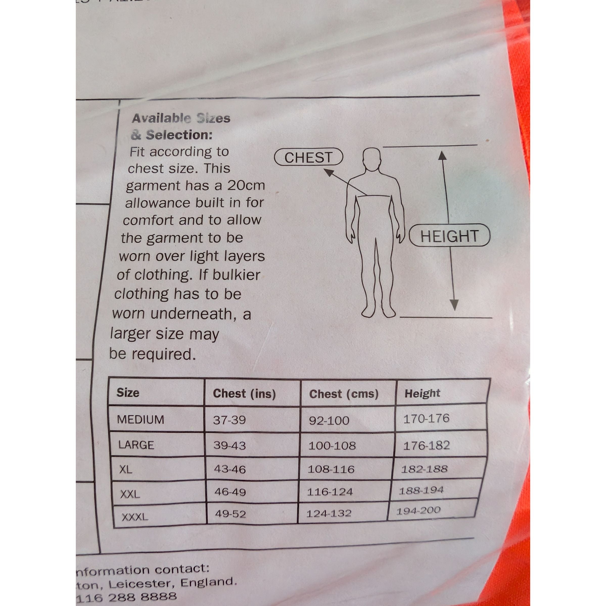 Hi-Vis Waterproof Jacket, Medium, Orange, Polyester, EN20471