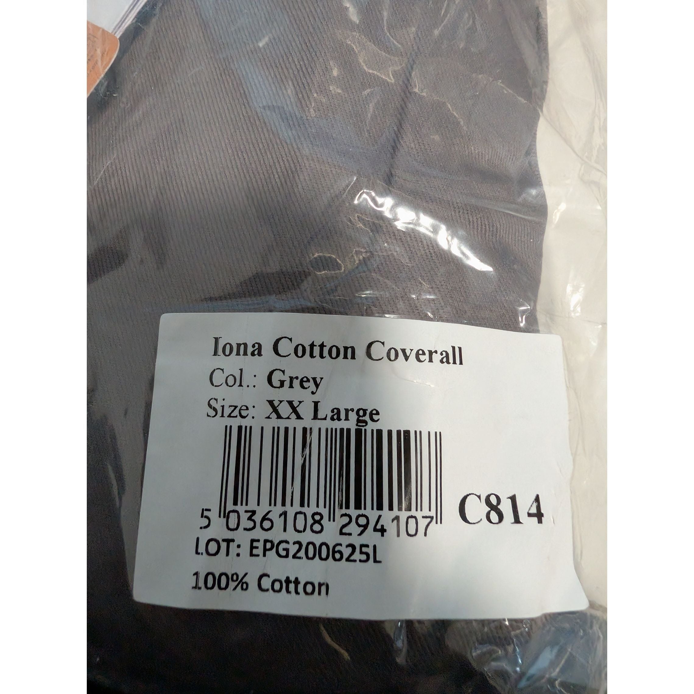 Portwest C814 Iona Cotton Coverall Grey XXL