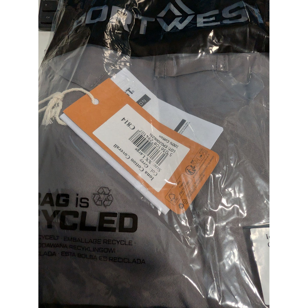 Portwest C814 Iona Cotton Coverall Grey XXL