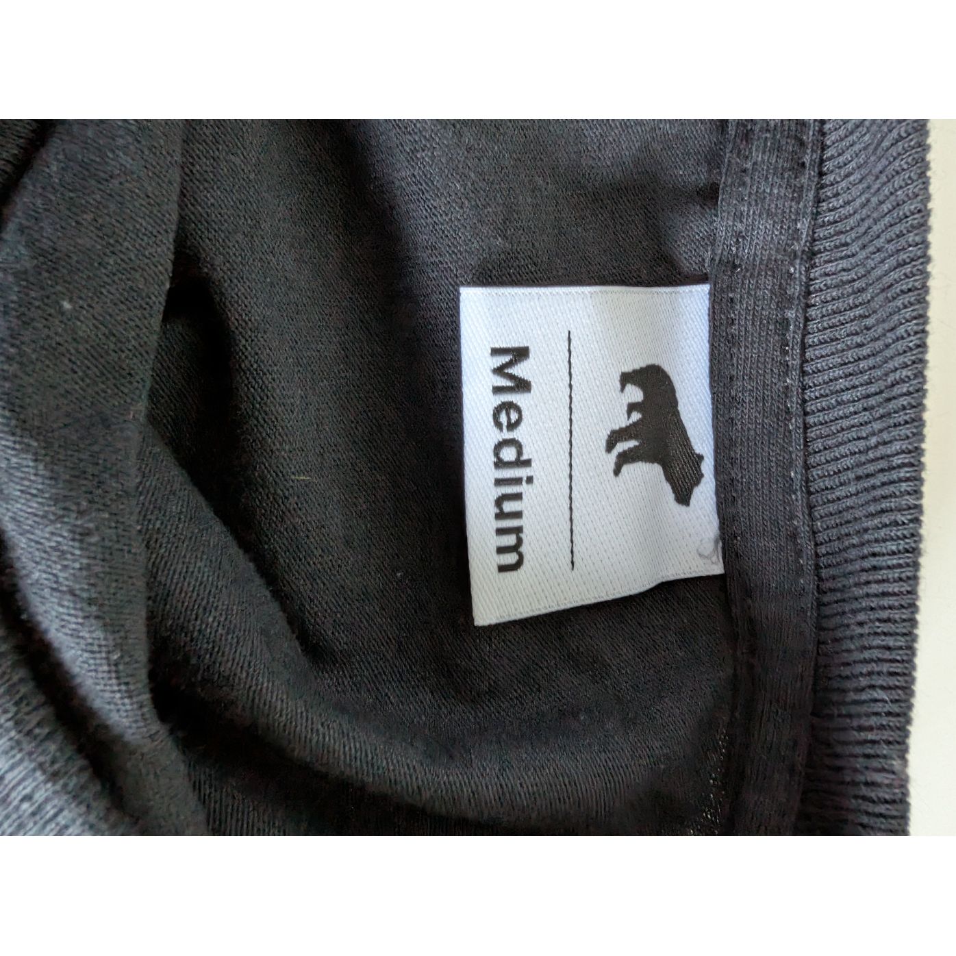 Black Long Sleeved Plain Bear Top UK Medium