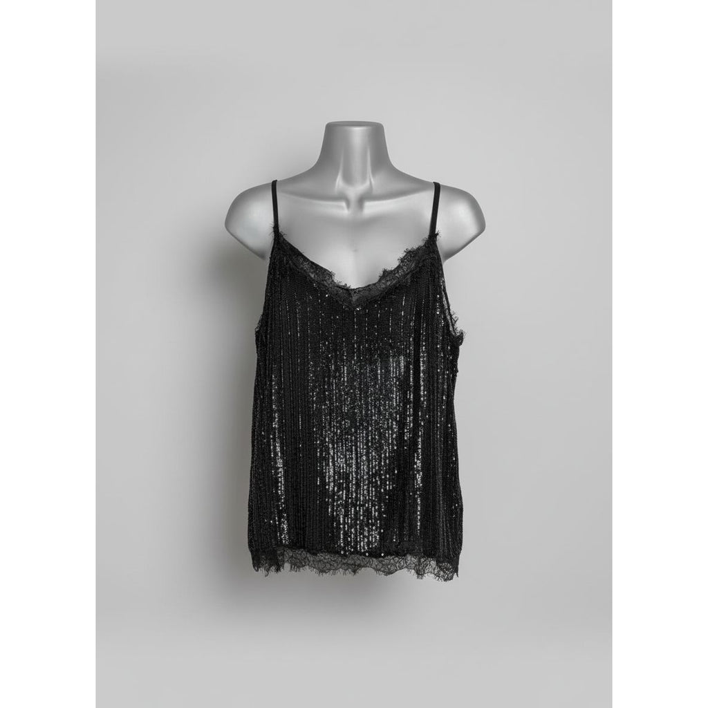 JO By Joanna Hope Black Sequin Cami Top UK10
