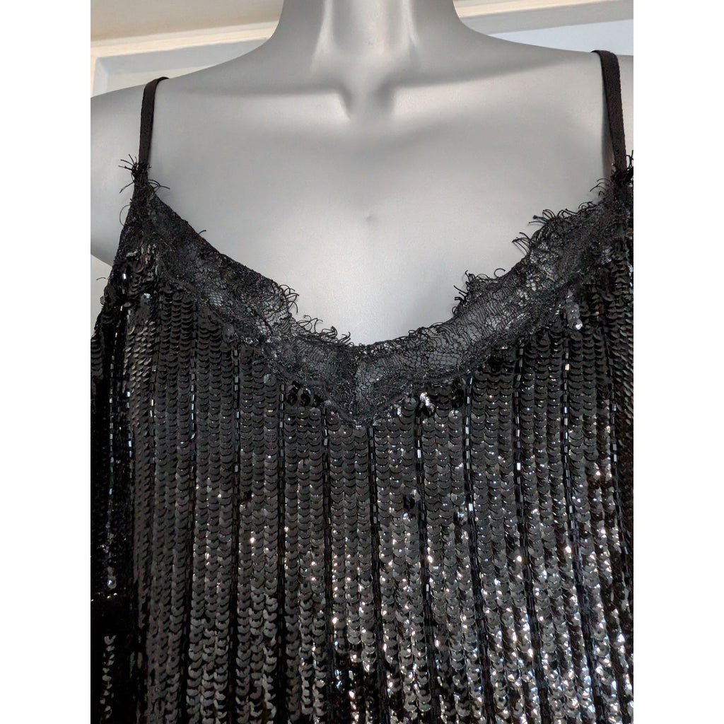 JO By Joanna Hope Black Sequin Cami Top UK10