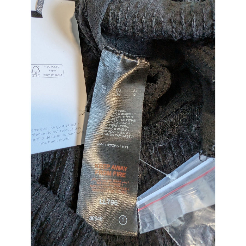 JO By Joanna Hope Black Sequin Cami Top UK10