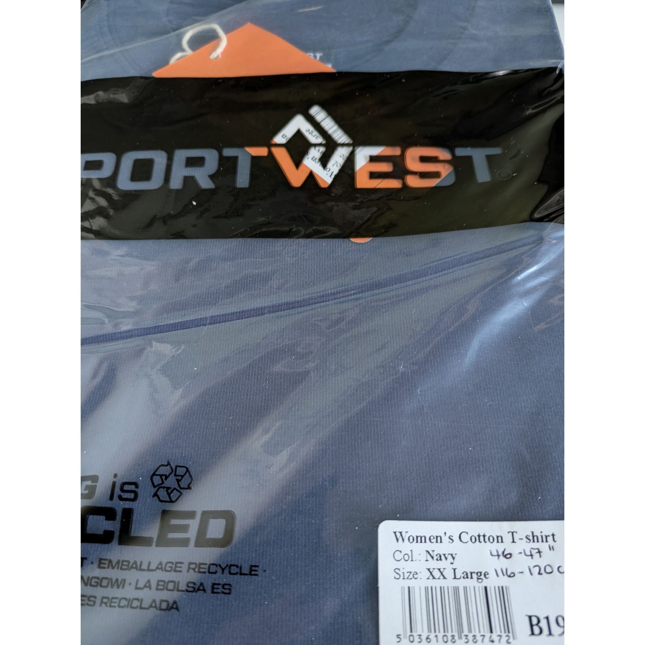 Portwest B192 Women's Premium Cotton Work T-Shirt (Navy) XXL