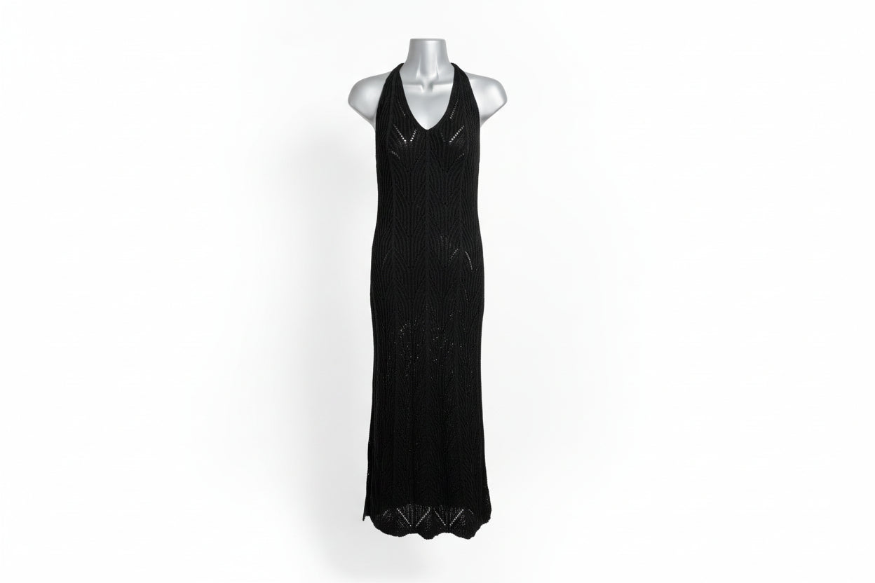 Black Knitted Dress Small