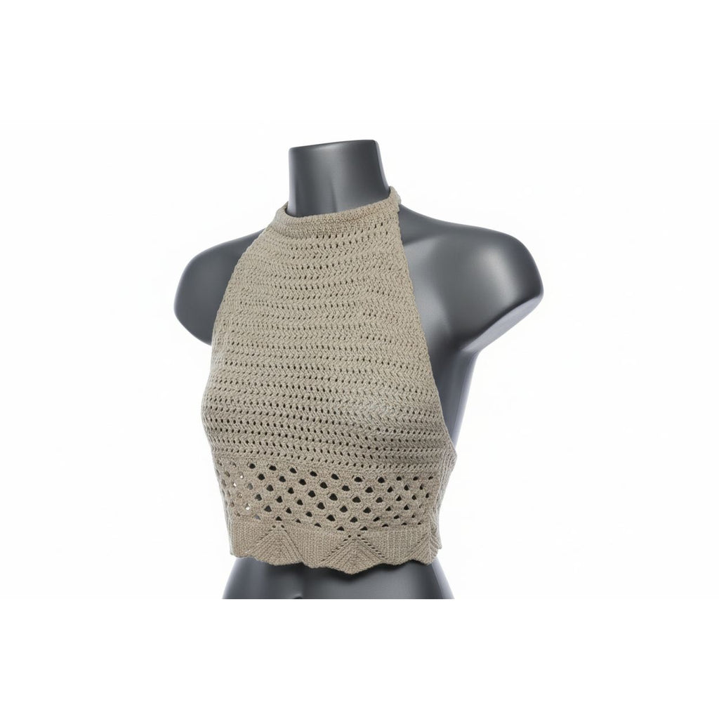 Beige Knitted Summer Top Medium