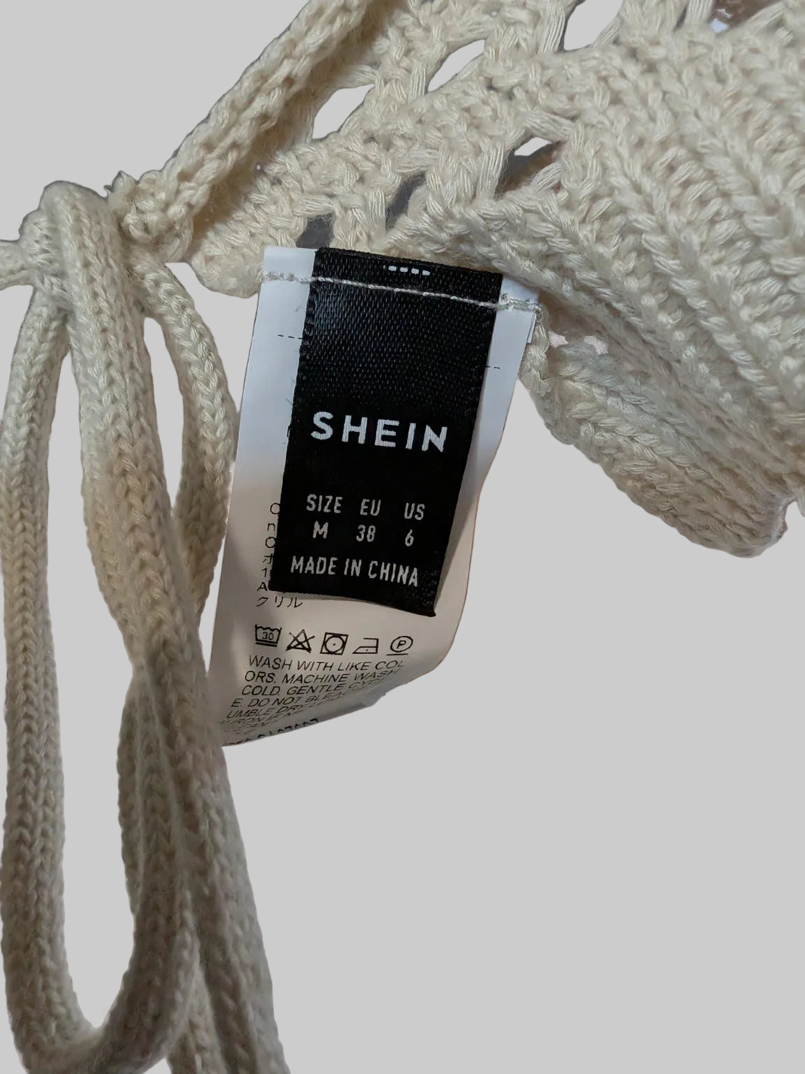 Beige Knitted Summer Top Medium