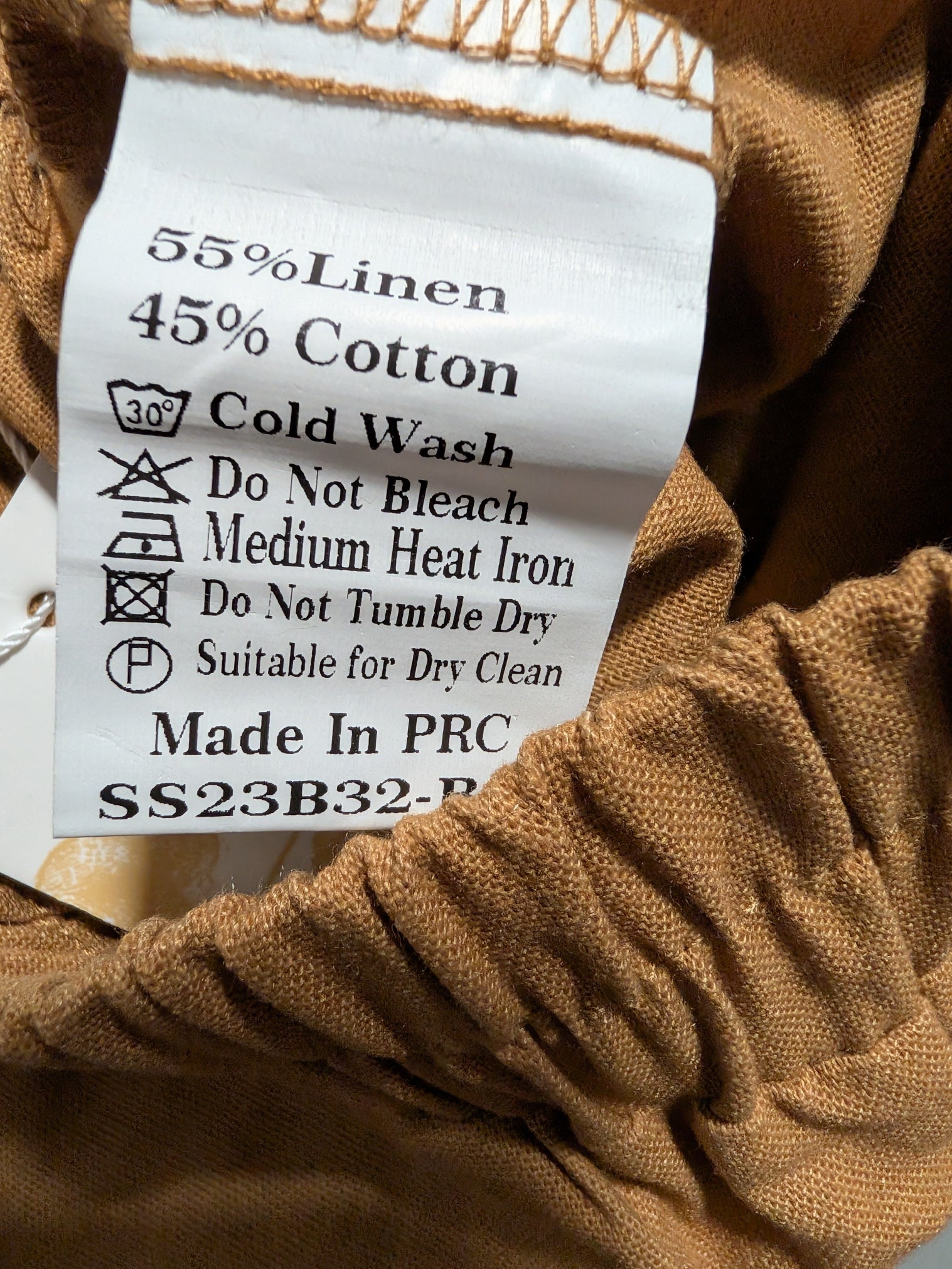 BALOU WOMENS HIGH WAIST SHORTS LIGHT BROWN