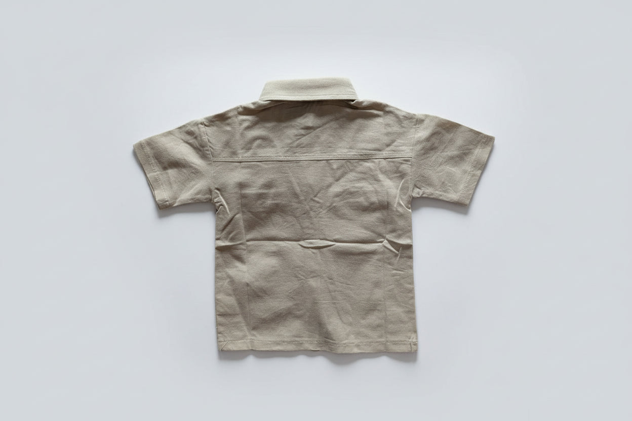 Balou Kids Oversized Short Sleeve Shirt Cream