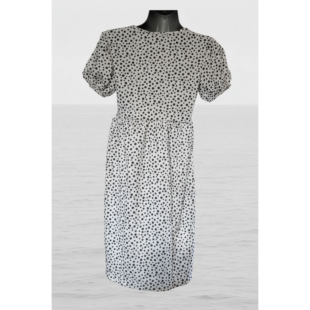 Street Collective Smock Dress Micro Polka Dot