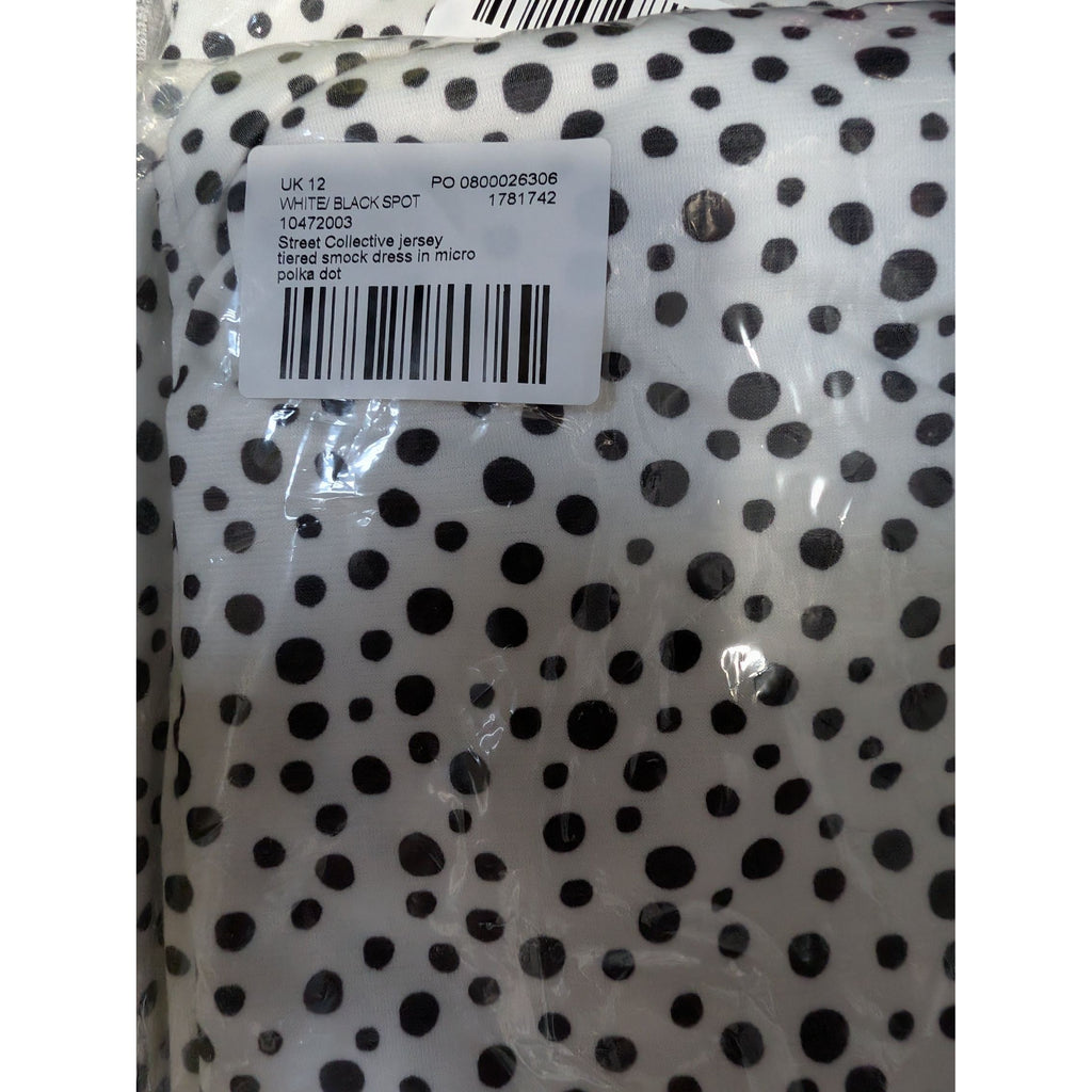 Street Collective Smock Dress Micro Polka Dot